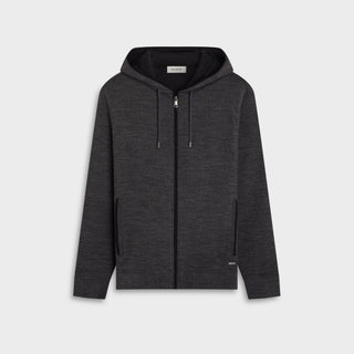 Bugatchi - Wool-blend zip-up hoodie