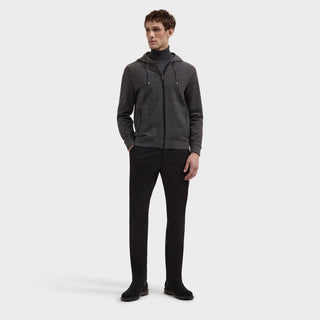 Bugatchi - Wool-blend zip-up hoodie