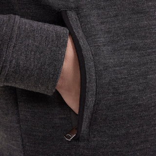 Bugatchi - Wool-blend zip-up hoodie