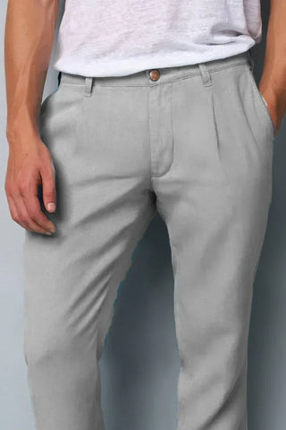 Meyer - M5 Pleat 6185 - 100% linen trousers
