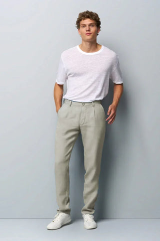 Meyer - M5 Pleat 6185 - 100% linen trousers