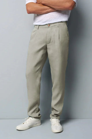 Meyer - M5 Pleat 6185 - 100% linen trousers