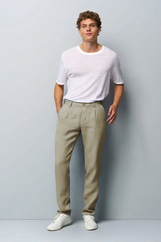 Meyer - M5 Pleat 6185 - 100% linen trousers