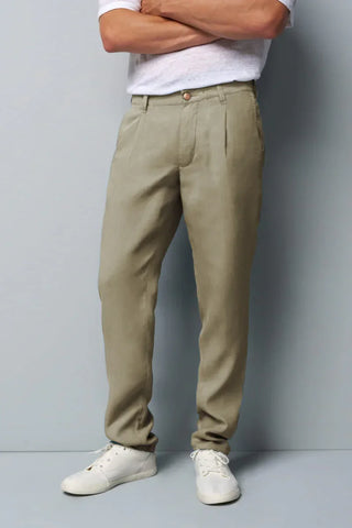 Meyer - M5 Pleat 6185 - 100% linen trousers