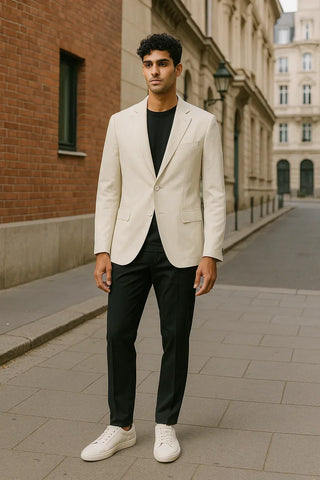 With - Kristo - Veston de Coton Slim Fit