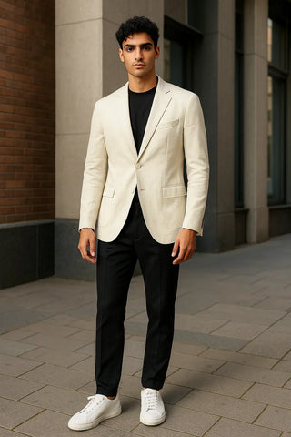 With - Kristo - Veston de Coton Slim Fit