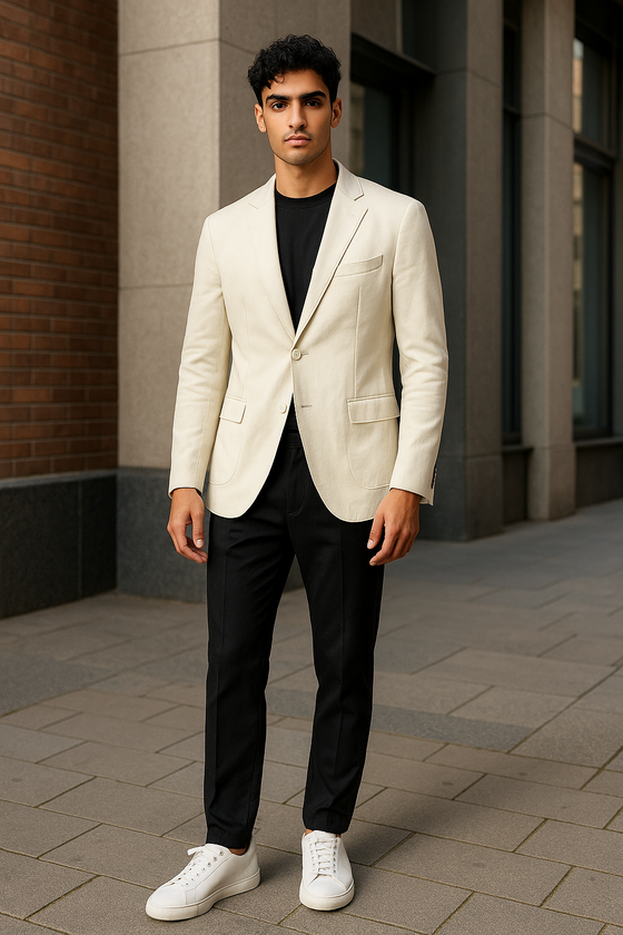 With - Kristo - Veston de Coton Slim Fit