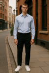 Emanuel Berg - Byron - Chemise manches longues à carreaux Albini 4Flex - Modern Fit - Bleu (Copie)
