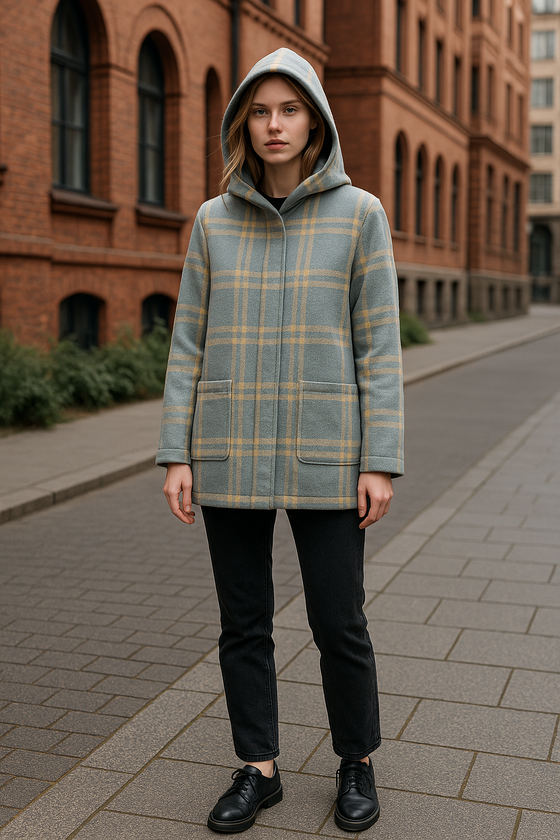 Colmar - Knit Phantasy - Manteau avec capuche en drap de laine pour femme