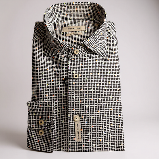 Bugatchi - James - Long sleeve polka dot shirt