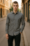 Bugatchi - James - Long sleeve polka dot shirt