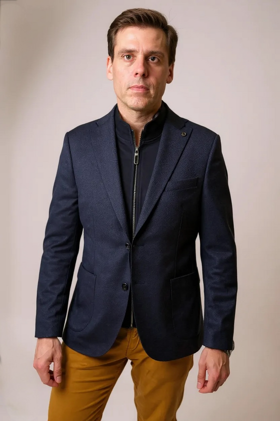 Digel - Earl-ST - Modern Fit - Jersey blazer with detachable insert