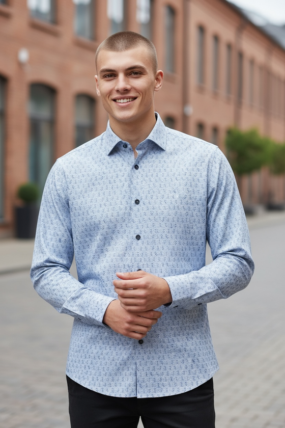 Bugatchi - James - Long sleeve skier shirt