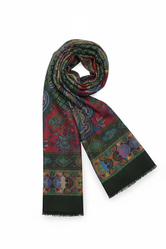 Hemley - Floral wool and cashmere scarf