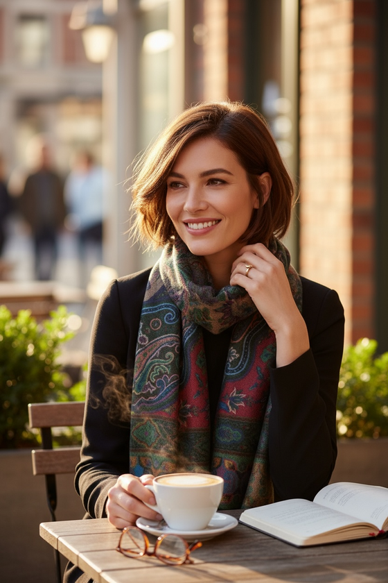 Hemley - Floral wool and cashmere scarf