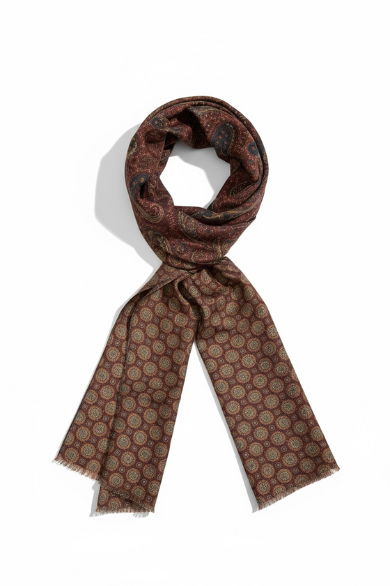 Hemley - Reversible wool paisley scarf
