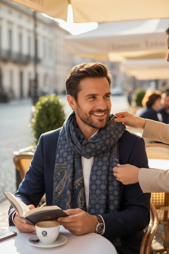 Hemley - Reversible wool paisley scarf