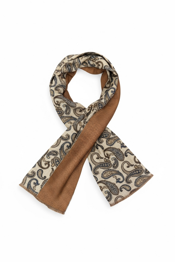 Hemley - Reversible wool paisley scarf