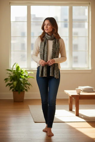 Hemley - Foulard paisley de laine réversible