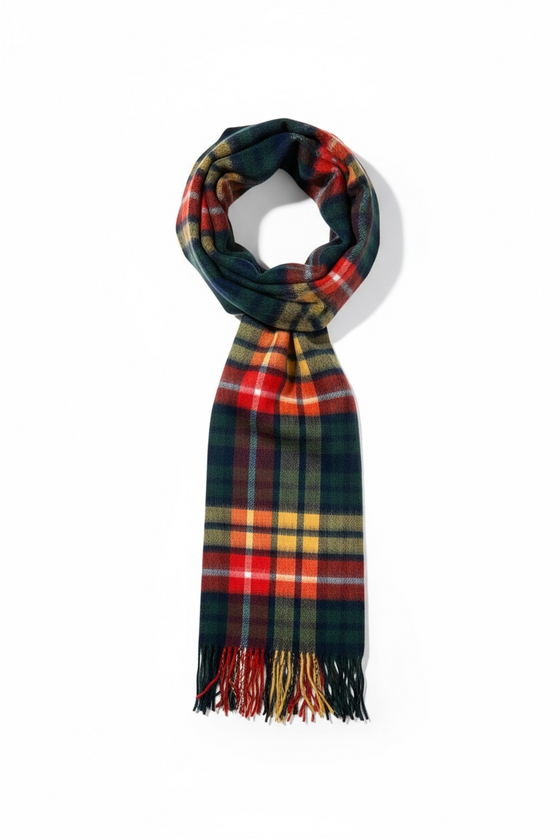 Hemley - Wool Tartan Checkered Scarf