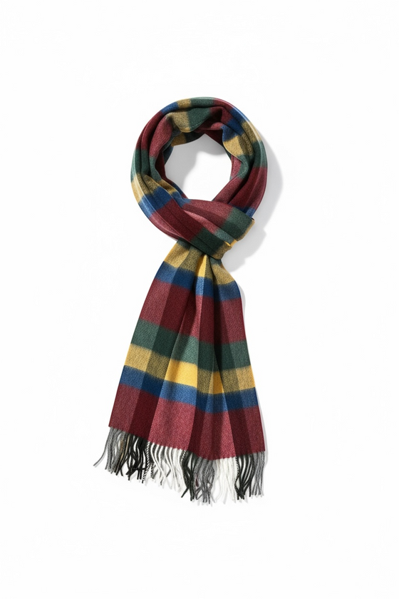 Hemley - Wool and Cashmere Checkered Scarf