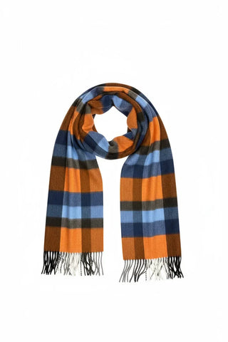 Hemley - Foulard à carreaux de laine et cachemire