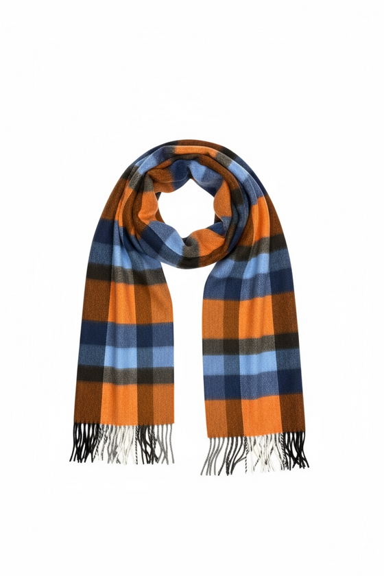 Hemley - Wool and Cashmere Checkered Scarf