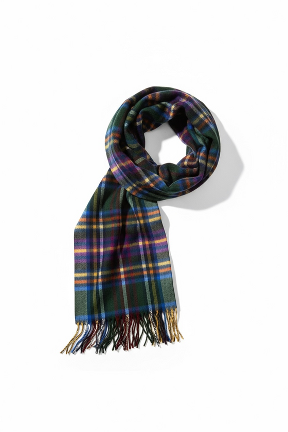 Hemley - Wool and Cashmere Checkered Scarf