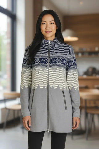 NEWLAND - Chamonix Lady Full Zip with Snowflake Patterns