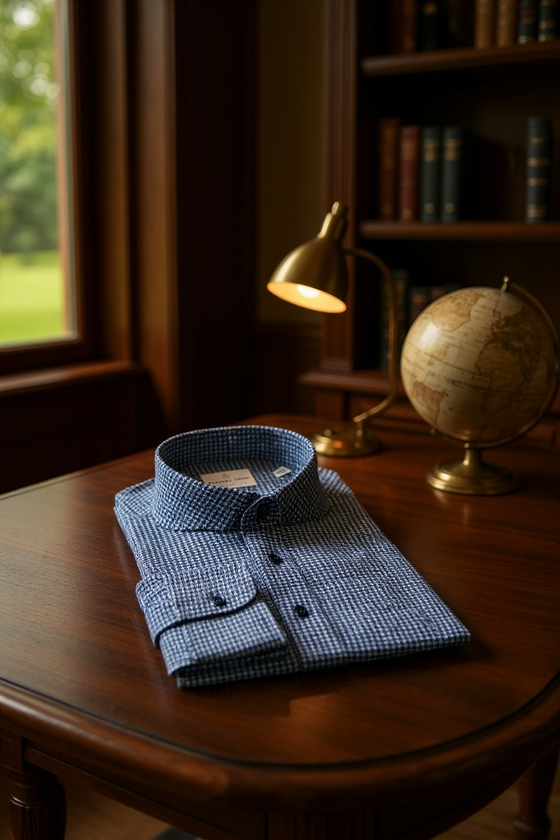 Emanuel Berg - Long Sleeve Shirt Premium Quality Jersey - Modern Fit - Dark Blue