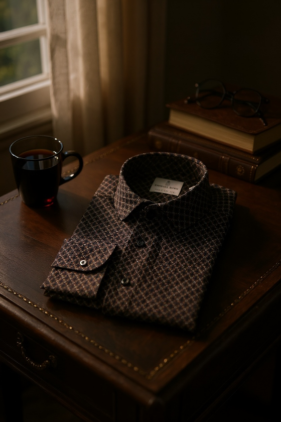 Emanuel Berg - Long Sleeve Shirt Premium Quality Jersey - Modern Fit - Charcoal
