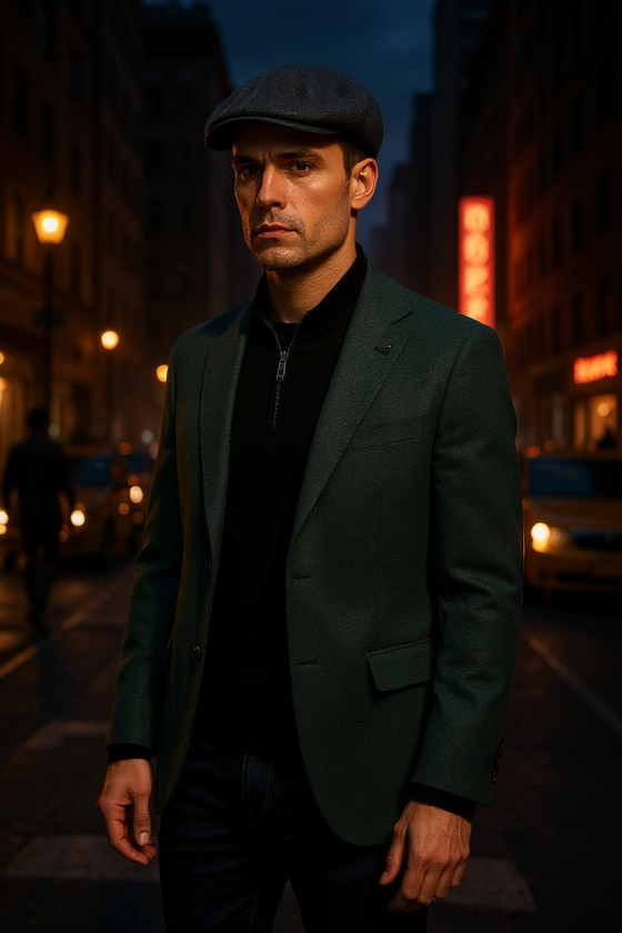 Digel - Earl-ST - Modern Fit - Wool jersey blazer with detachable insert