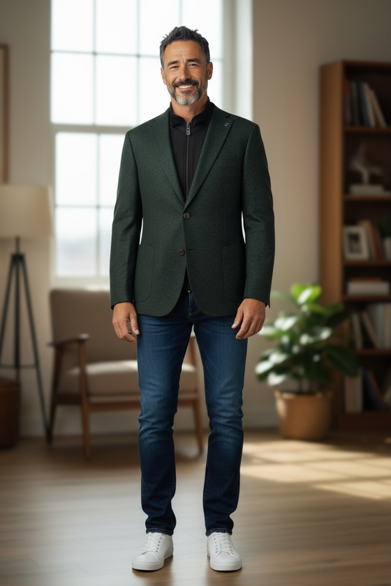 Digel - Earl-ST - Modern Fit - Wool jersey blazer with detachable insert