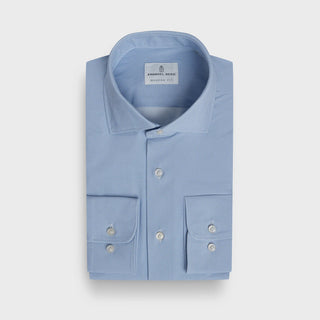 Emanuel Berg - Rialto - Chemise manches longues chevrons Performance - Modern Fit - Bright Blue