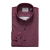 Emanuel Berg - Byron - Albini 4Flex solid long sleeve shirt - Modern Fit - Medium Red