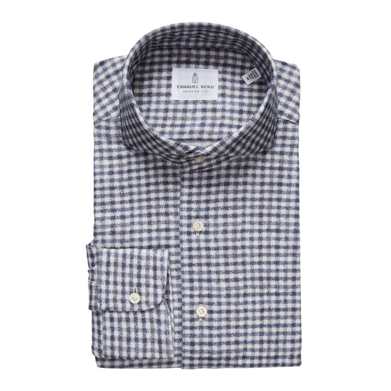Emanuel Berg - Long Sleeve Shirt Premium Quality Jersey - Modern Fit - Medium Blue