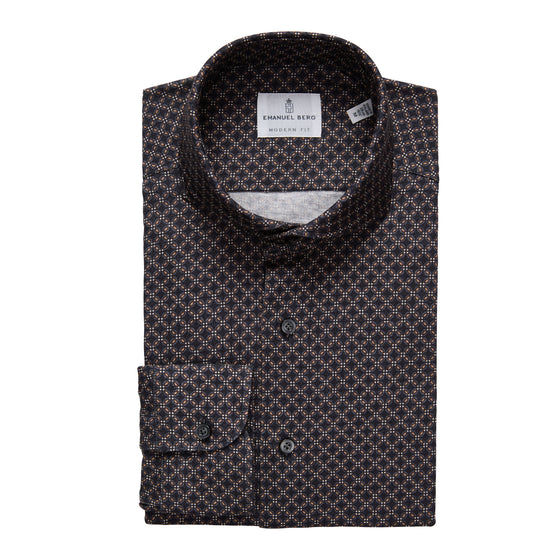 Emanuel Berg - Long Sleeve Shirt Premium Quality Jersey - Modern Fit - Charcoal