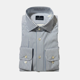 Emanuel Berg - Rialto - Chemise manches longues rayée Performance - Modern Fit - Bright Blue