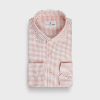 Emanuel Berg - Byron - Chemise manches longues carreaux Albini 4Flex - Modern Fit - Bright Pink