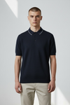 Emanuel Berg - Polo manches courtes de coton gauffré