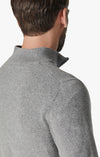 34 Heritage - Cashmere Zip Neck Sweater - Gray Melange