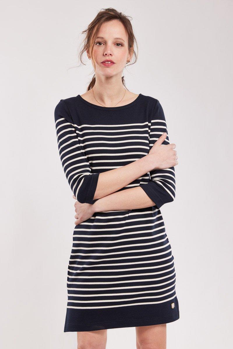 Robe Armor Lux Heritage Femme Ile Tudy - Blanc/coton, Taille L, Neuf Avec étiquette