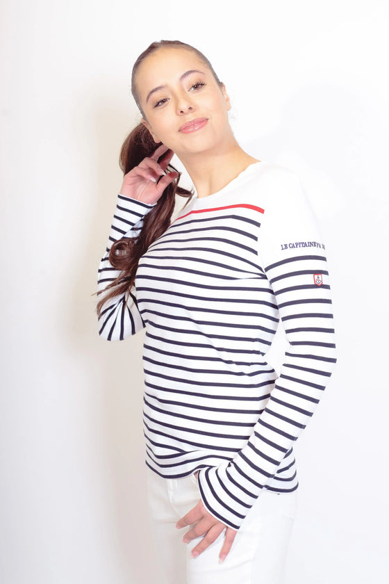Armor lux ARSENAL MARINIÈRE - Longsleeve - blanc/etoile/wit Armor lux ARSENAL MARINIÈRE - Longsleeve - blanc/etoile/wit