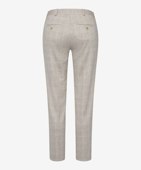 BRAX - Maron - Pantalon à carreaux de jersey Pull On Slim Fit - LE CAPITAINE D'A BORD