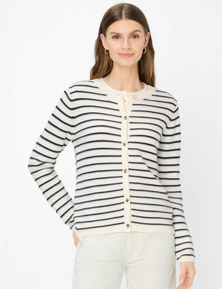 BRAX - Ann - Striped cotton knitted jacket