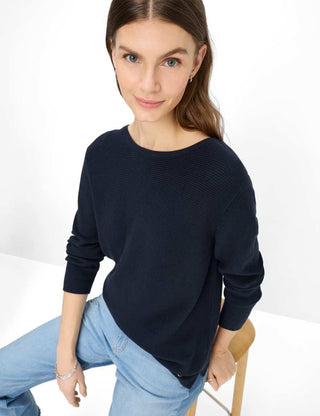 BRAX - Lesley - Round-neck cotton sweater
