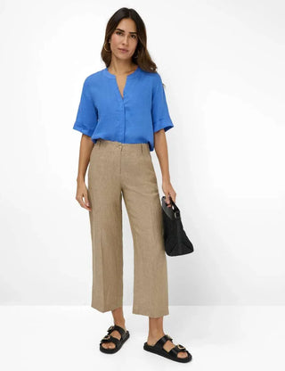 BRAX - Maine S - Pantalon Casual de Lin - Relaxed Fit