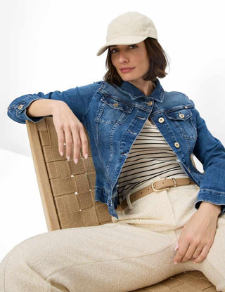 BRAX - Miami - Blouson de jeans extensible - Regular Used Blue