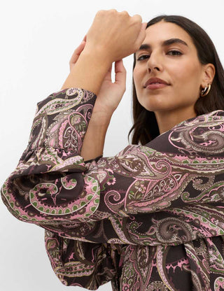 BRAX - Vic - Viscose blouse with paisley patterns