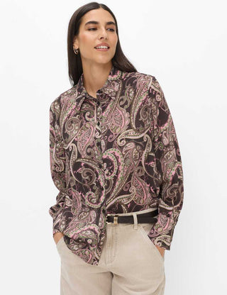 BRAX - Vic - Viscose blouse with paisley patterns